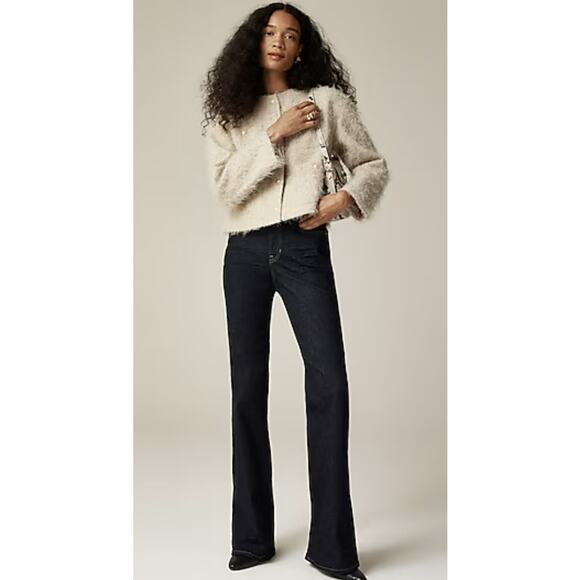 J.Crew 2003 Bootcut Jeans Womens SZ 32 Blue/Rinse Hi-Rise Denim Flare-leg CC506 - Picture 3 of 10